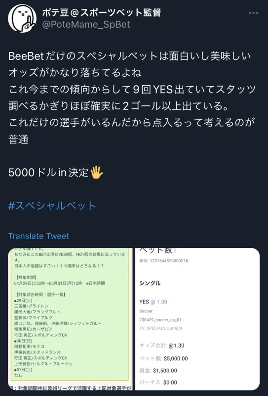 BeeBet 評判 口コミ