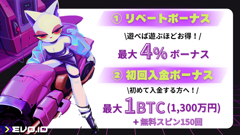 エボアイオー(evoio) ボーナス